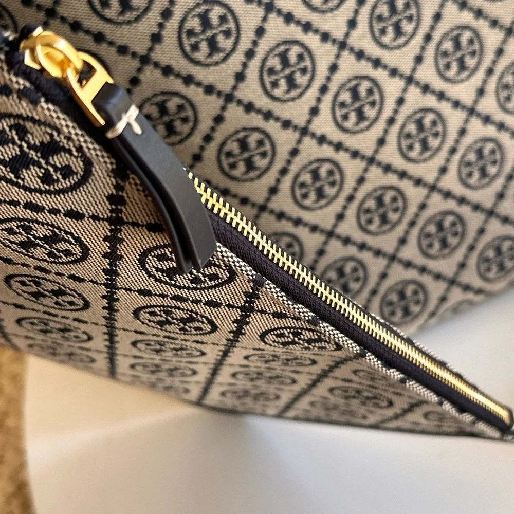 Tory Burch Black and White Geometric Tote - Picture 5 of 13